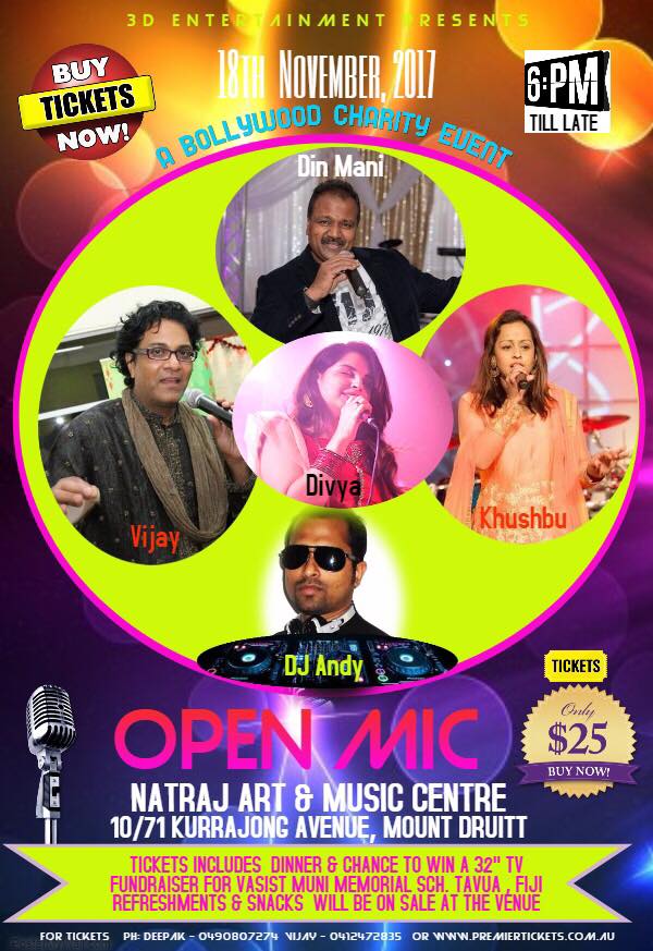 OPEN MIC - BOLLYWOOD CHARITY EVENT