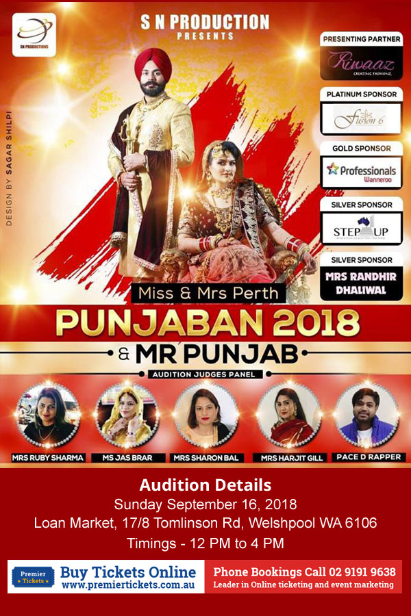 REGISTRATION - Mr, Miss & Mrs Perth Punjaban 2018