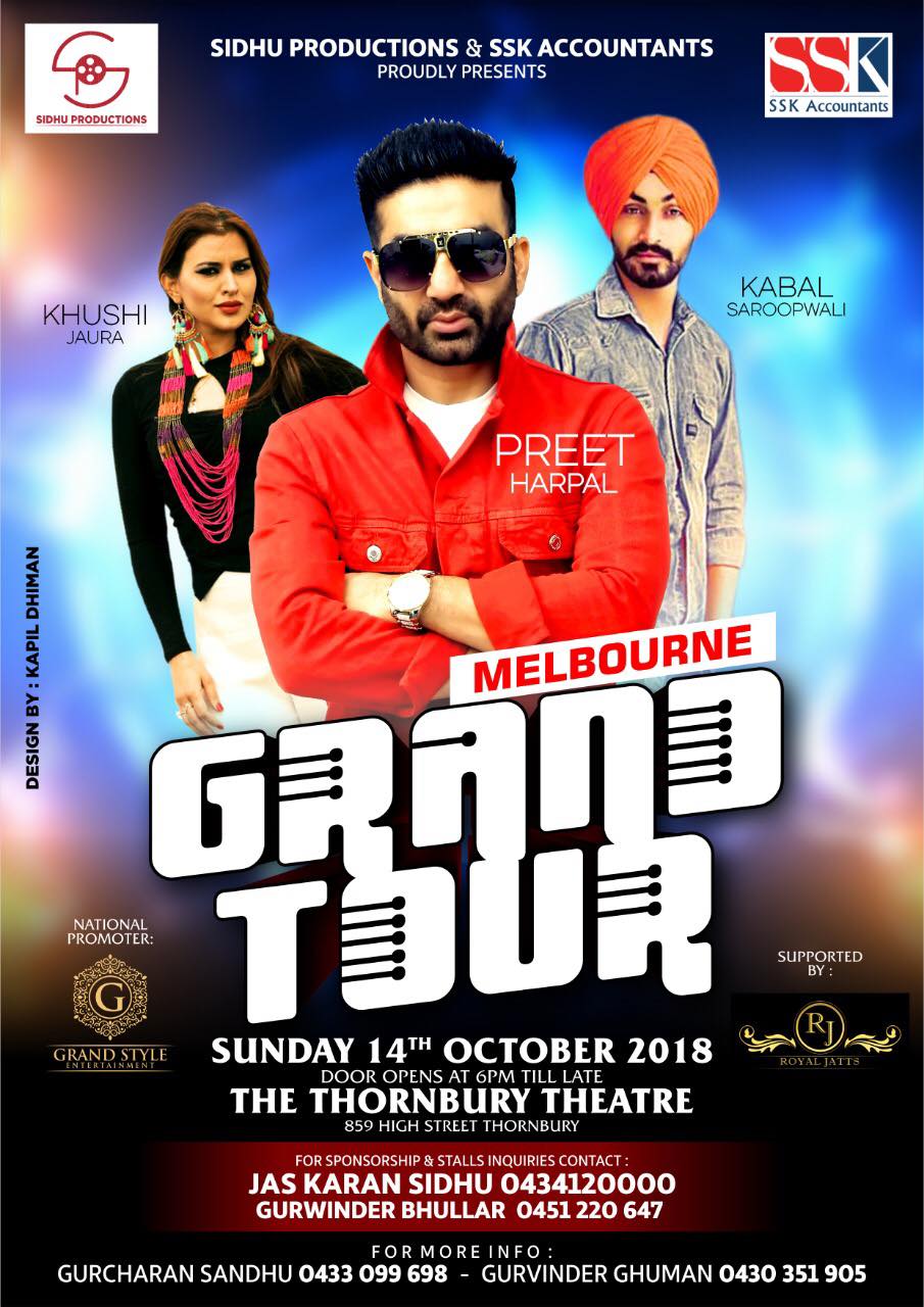 Preet Harpal GRAND TOUR 2018 - MELBOURNE