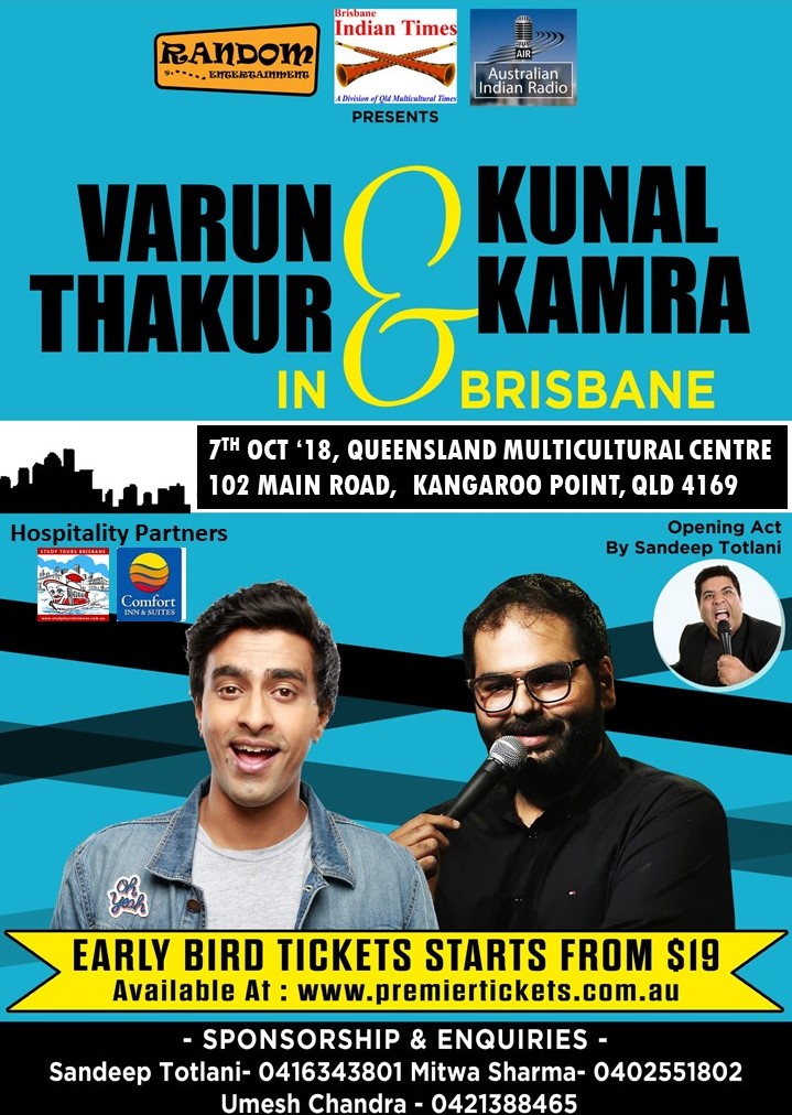 Stand Up Comedy by Varun Thakur & Kunal Kamra Live in Brisbane