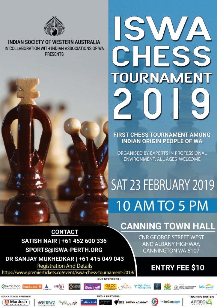 ISWA Chess Tournament 2019 - REGISTER NOW