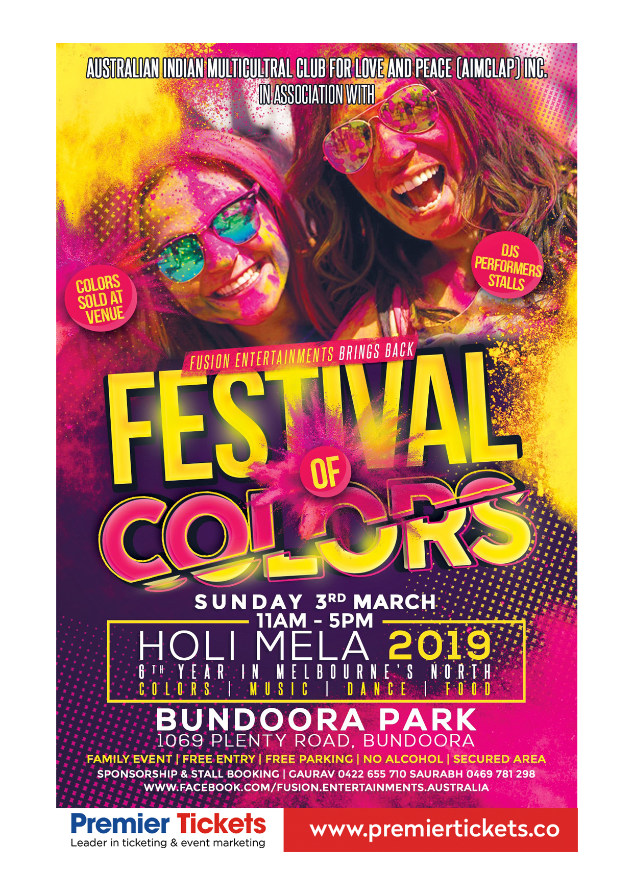 Bundoora Holi Mela-Festival of Colors 2019 - Free Entry