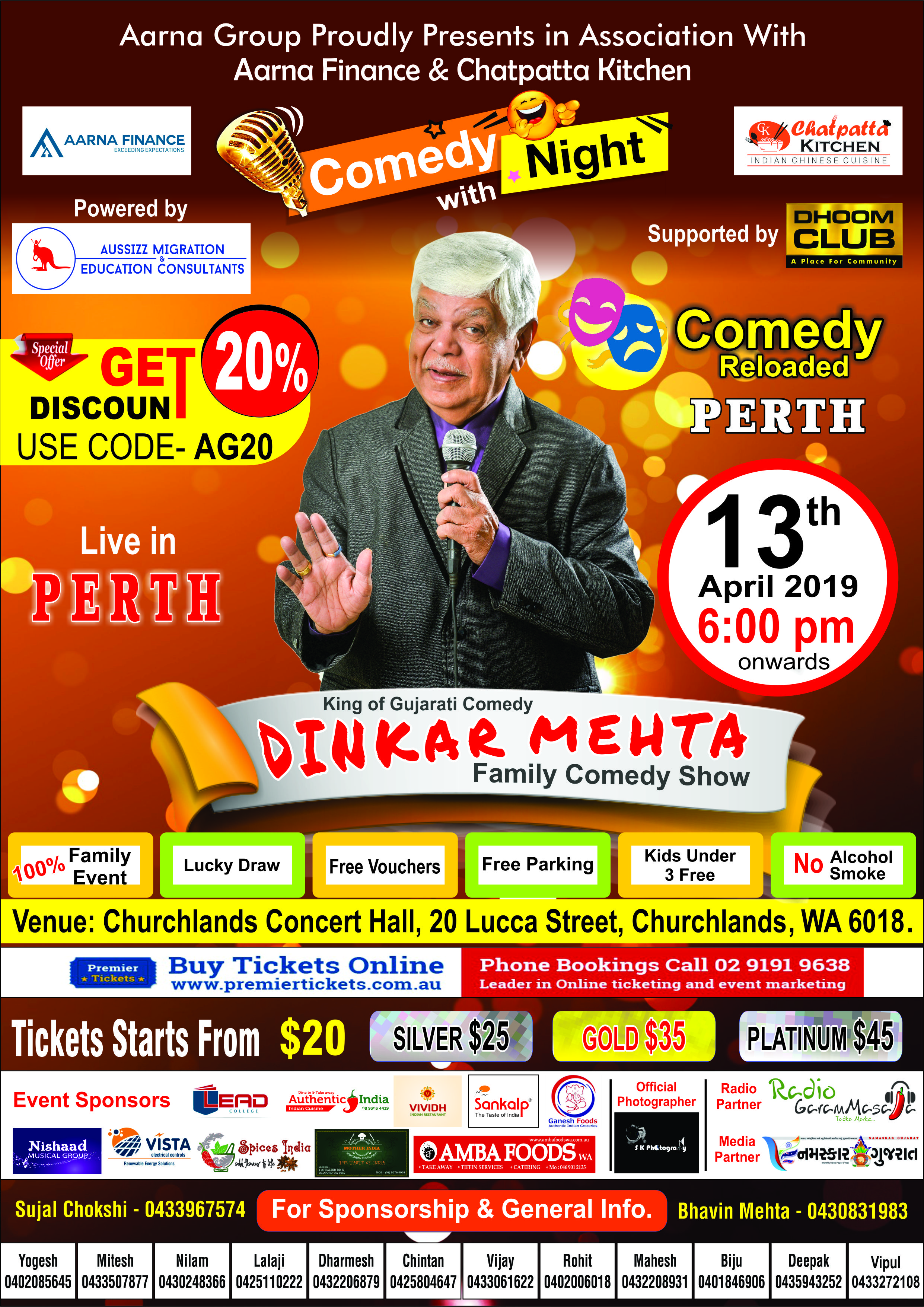 Dinker Mehta Family Comedy Show - Perth