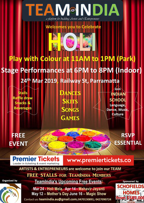 HOLI with Musical & Comical Night - FREE ENTRY