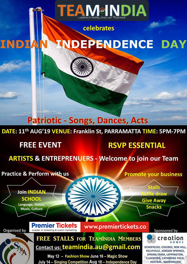 Indian Independence Day - Free Entry