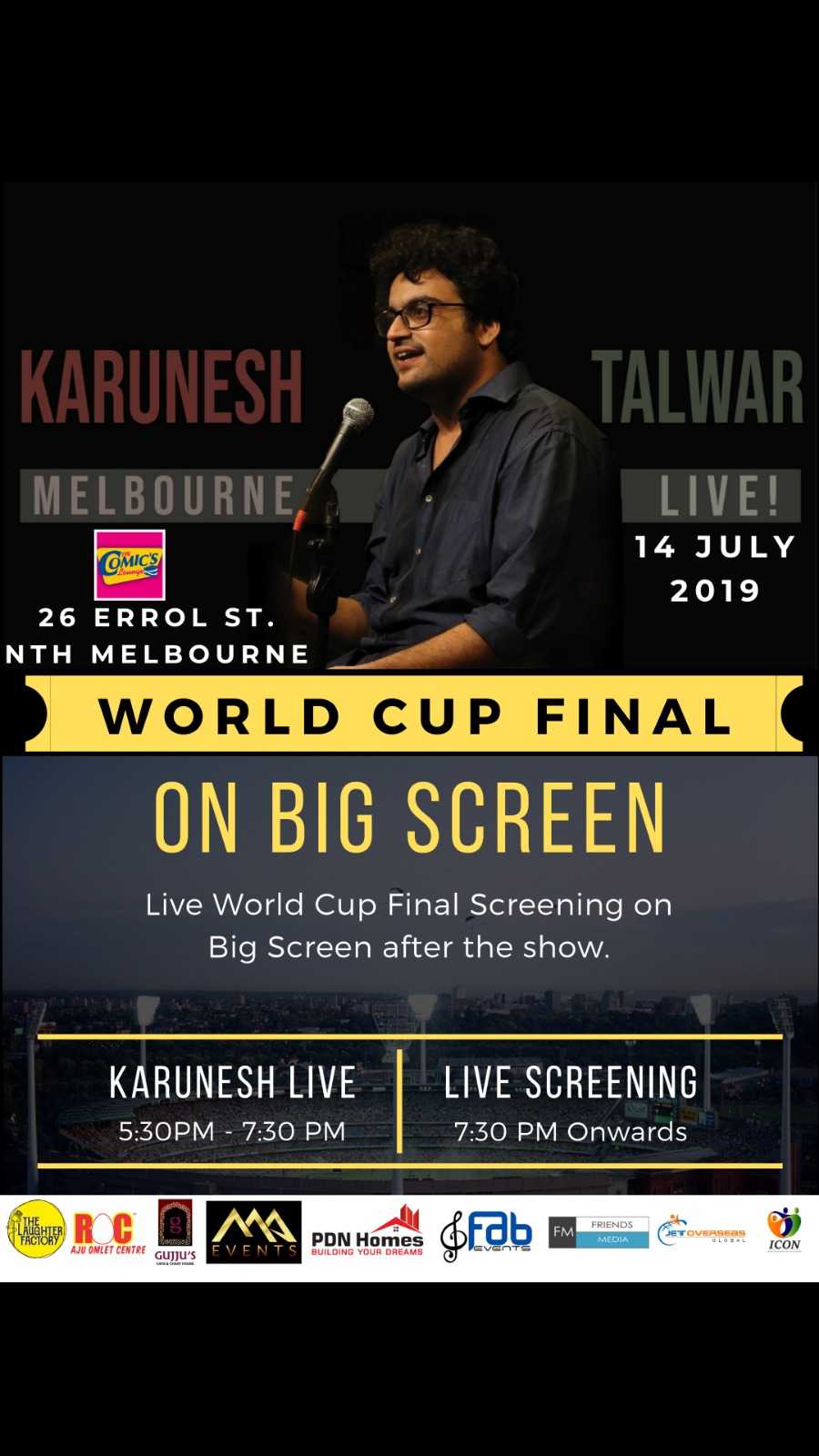 Standup Comedy by Karunesh Talwar - Melbourne
