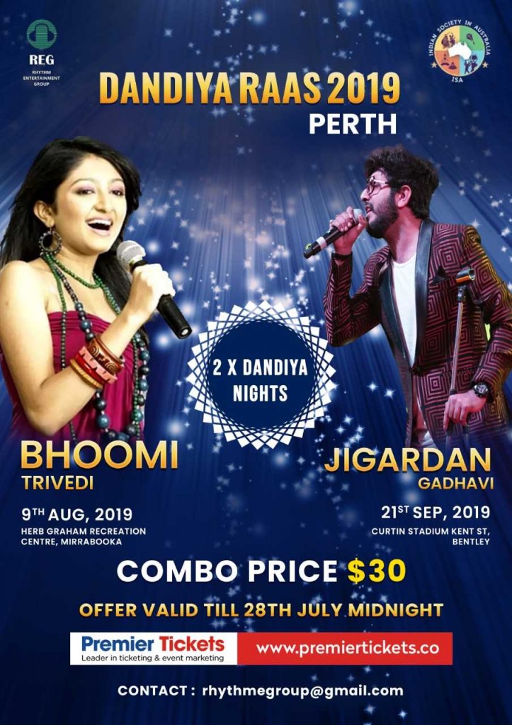 Garba with Bhoomi Trivedi and Jigardan Gadhvi Live in Perth