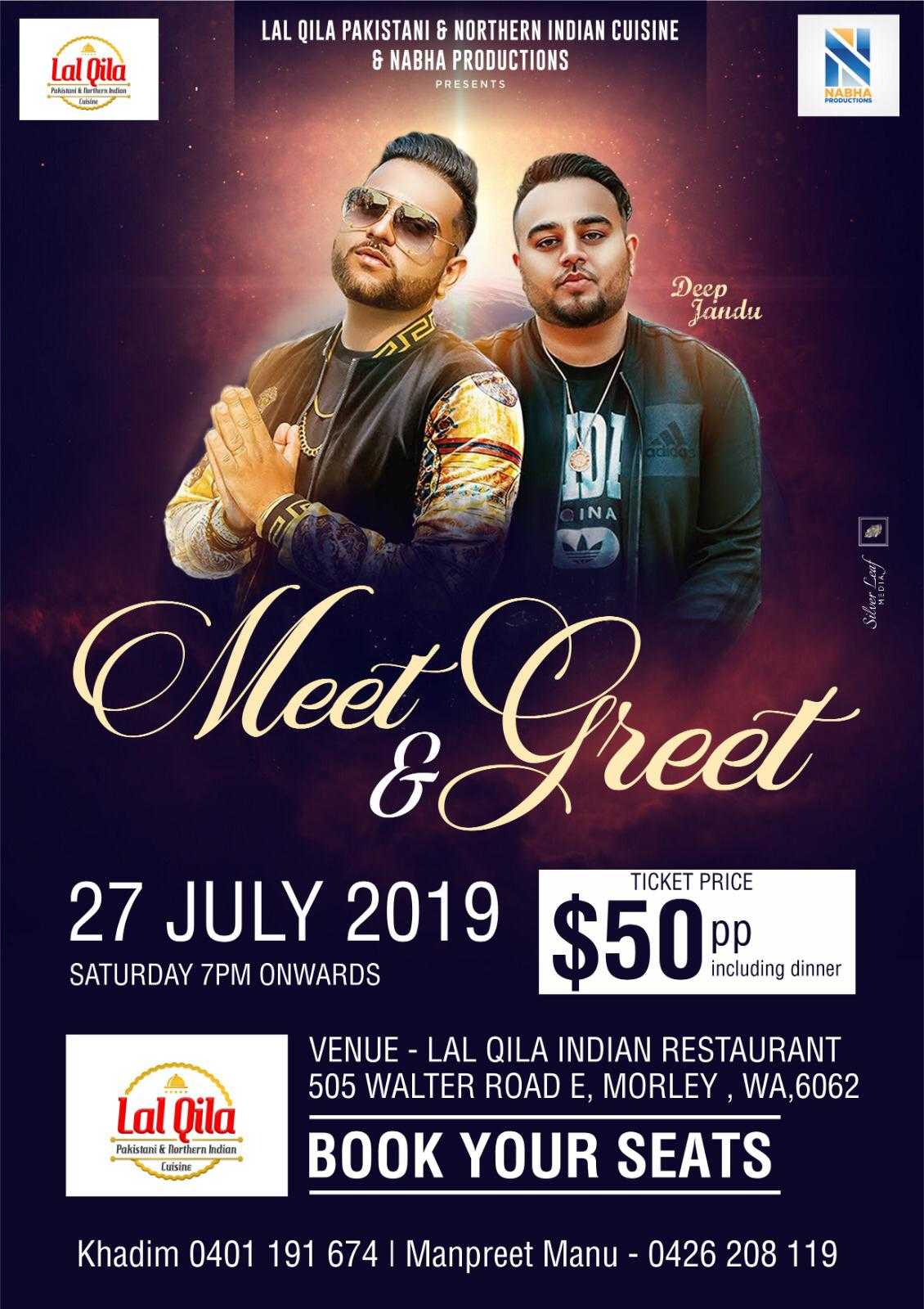 Meet & Greet with Deep Jandu & Karan Aujla - Perth