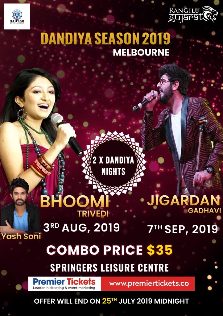 Garba with Bhoomi Trivedi and Jigardan Gadhvi Live in Melbourne