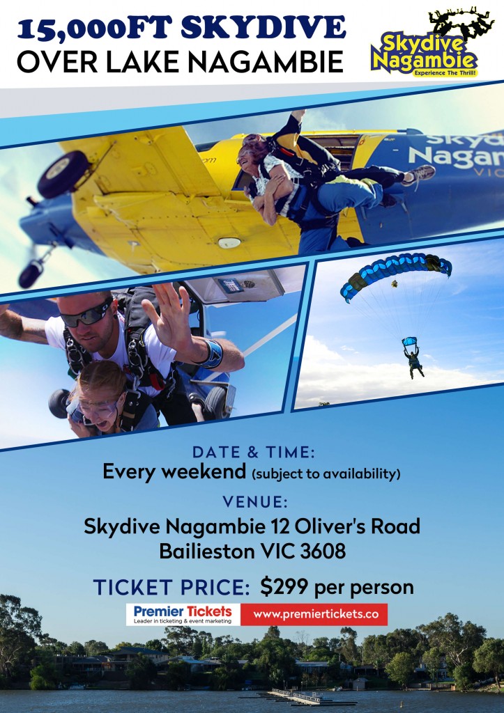 15,000ft Skydive over Lake Nagambie