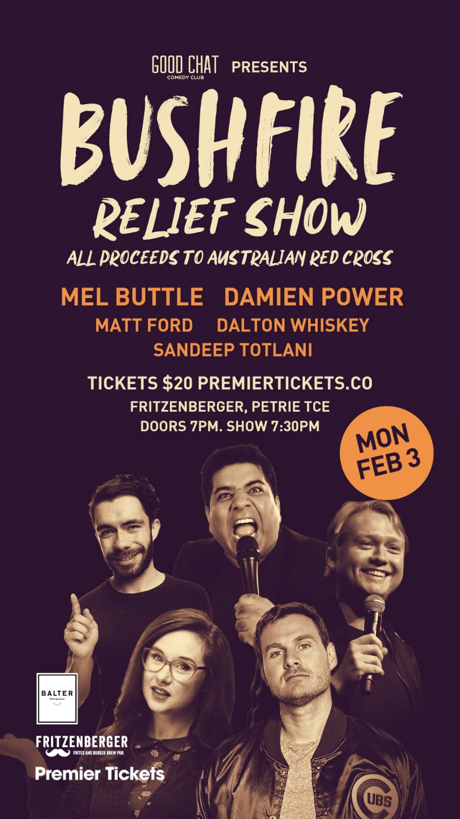 Bushfire Relief Show Brisbane - Stand up Comedy