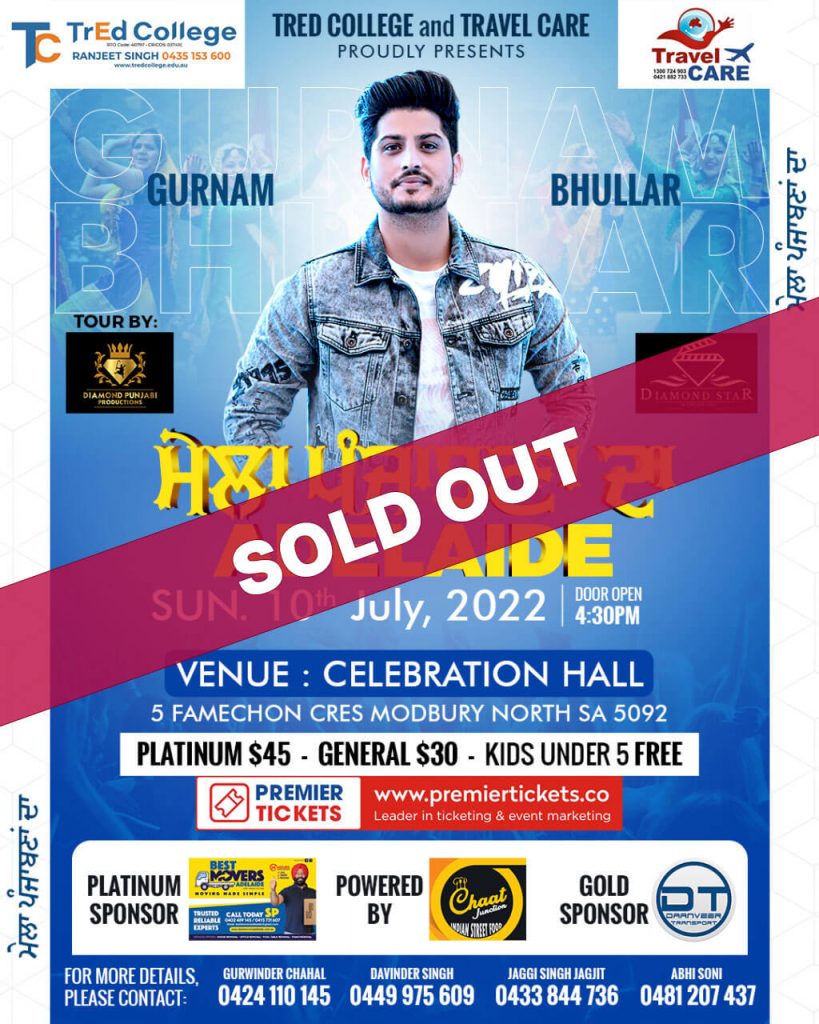Gurnam Bhullar Adelaide - Mela Punjabana Da 2022