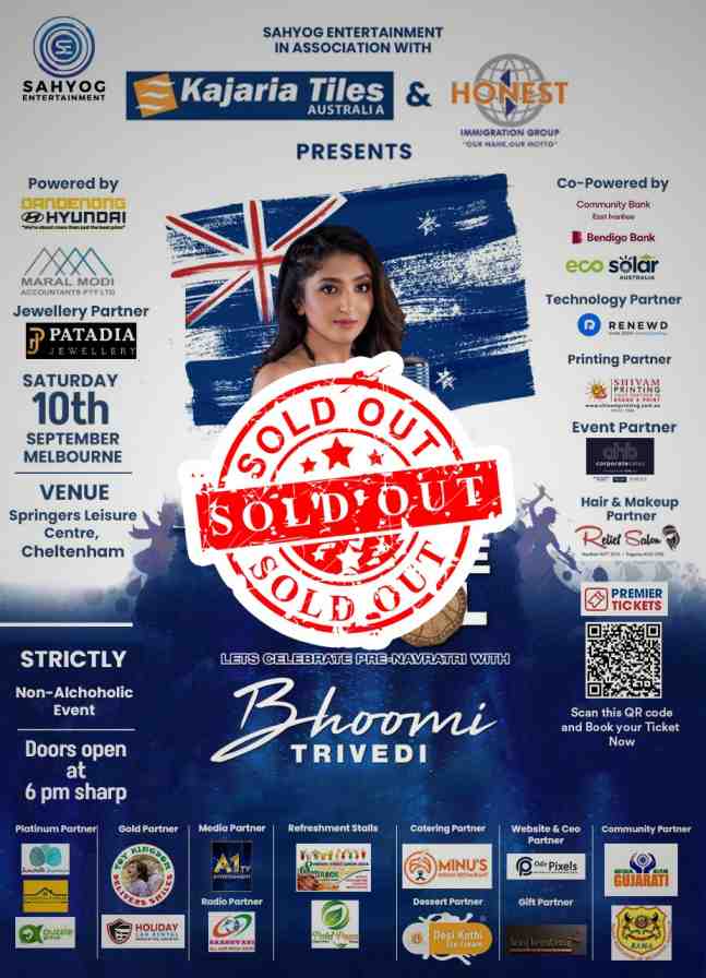 Vaagyo Re Dhol - Garba with Bhoomi Trivedi in Melbourne