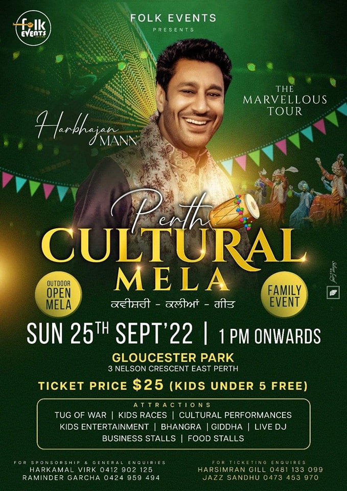 Perth Cultural Mela 2022 - HARBHAJAN MANN Perth Cultural Mela 2022 - HARBHAJAN MANN
