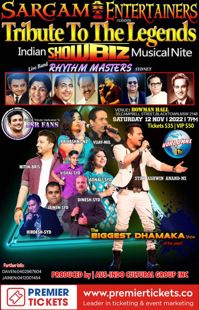 Tribute to the Legends - in Sydney