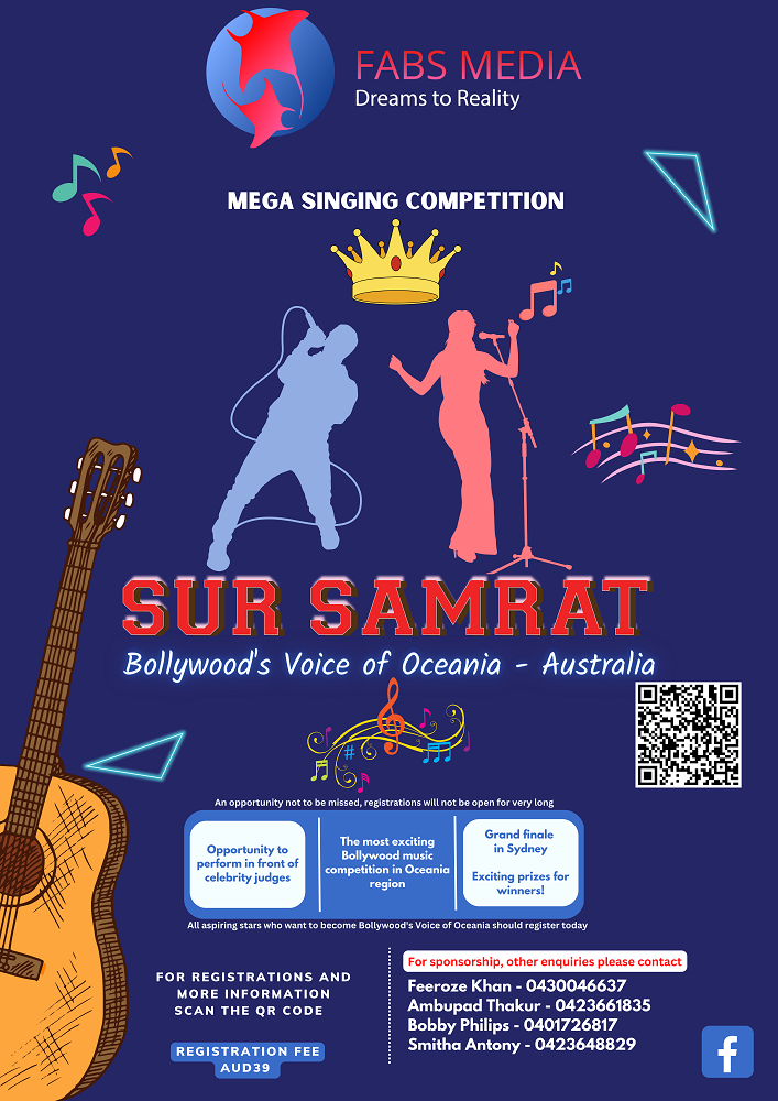 SUR SAMRAT Bollywood's Voice of Oceania - Australia 2023 SUR SAMRAT Bollywood's Voice of Oceania - Australia 2023