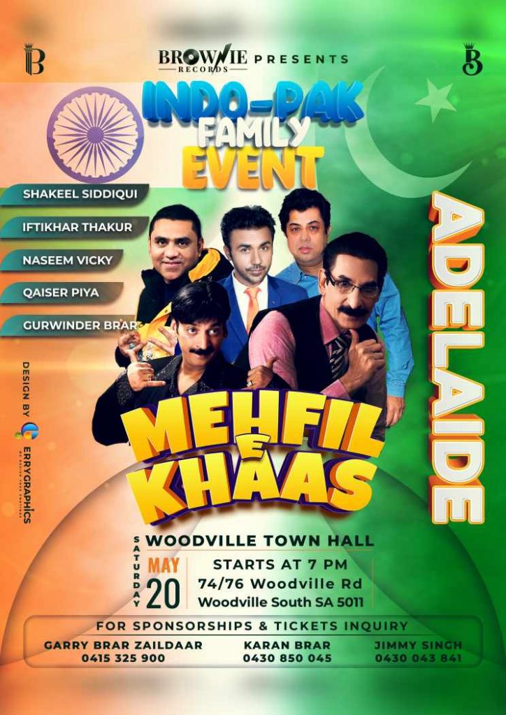 Mehfil-E-Khaas (An Indo-Pak Night) Adelaide 2023