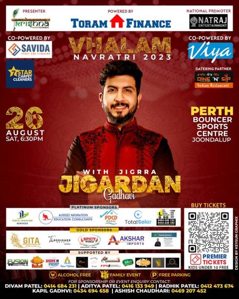 Vhalam Navaratri with Jigardan Gadhavi 2023 - PERTH