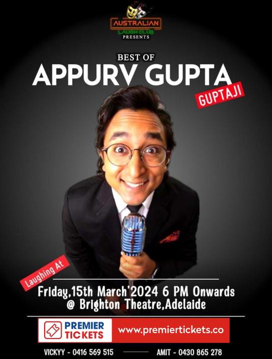 Stand Up Comedy By Appurv Gupta in Adelaide - 2024 Stand Up Comedy By Appurv Gupta in Adelaide - 2024