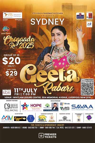 Geeta Rabari Chogada Re Navratri Garba 2025 - Live in Sydney