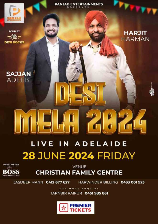 Harjit Harman and Sajjan Adeeb Live Punjabi Mela In Adelaide