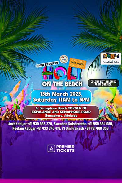 Holi on the Beach Adelaide 2025