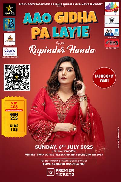 AAO GIDHA PA LAYIE with Rupinder Handa - 2025 Perth