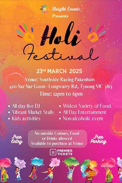 Holi Festival 2025 - Melbourne