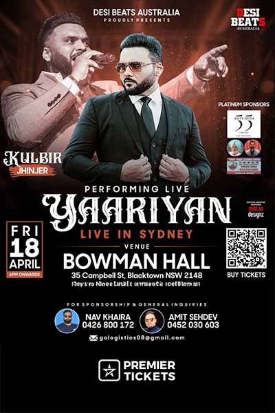 Kulbir Jhinjers YAARIYAN 2025 - Live In Sydney 2025 Kulbir Jhinjers YAARIYAN 2025 - Live In Sydney 2025