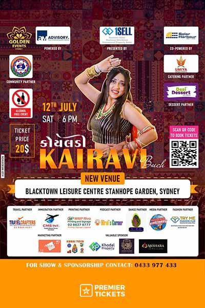 Raas Garba 2025 with Kairavi Buch Live In Sydney