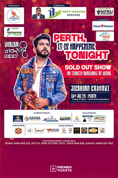 Vhalam Navratri 2025 With Jigardan Gadhavi in Perth