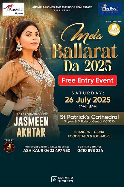 Jasmeen Akhtar Mela Ballarat Da - 2025 (Free Event)