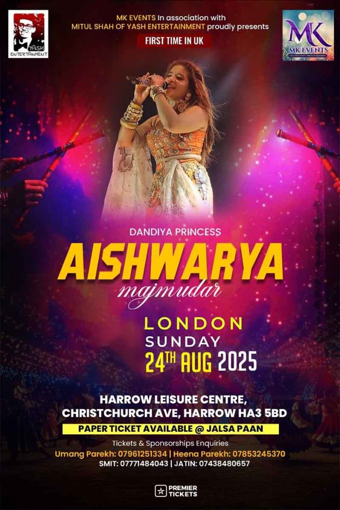 Garba With Dandiya Princess Aishwarya Majmudar In London - Aug 2025