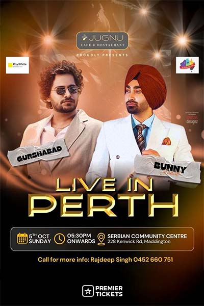 Gurshabad & Bunny Johal Live in Perth 2025