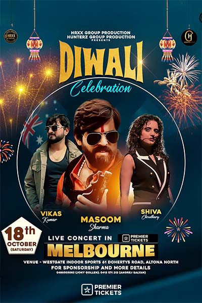 Diwali Celebration Live Concert 2025 - Melbourne