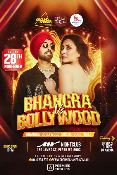 Bhangra vs Bollywood at Air Nightclub 2025 - Perth